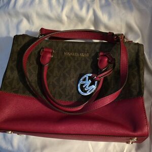 Michael Kors Brown & Pink Logo Tote Bag